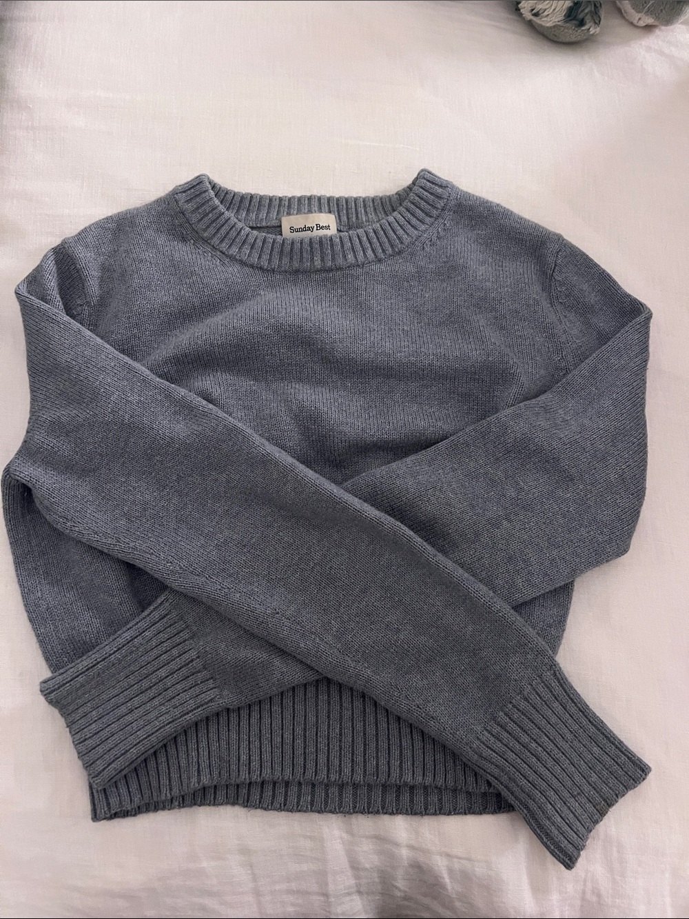 Aritzia Sunday Best Grey/Blueish Crewneck Sweater